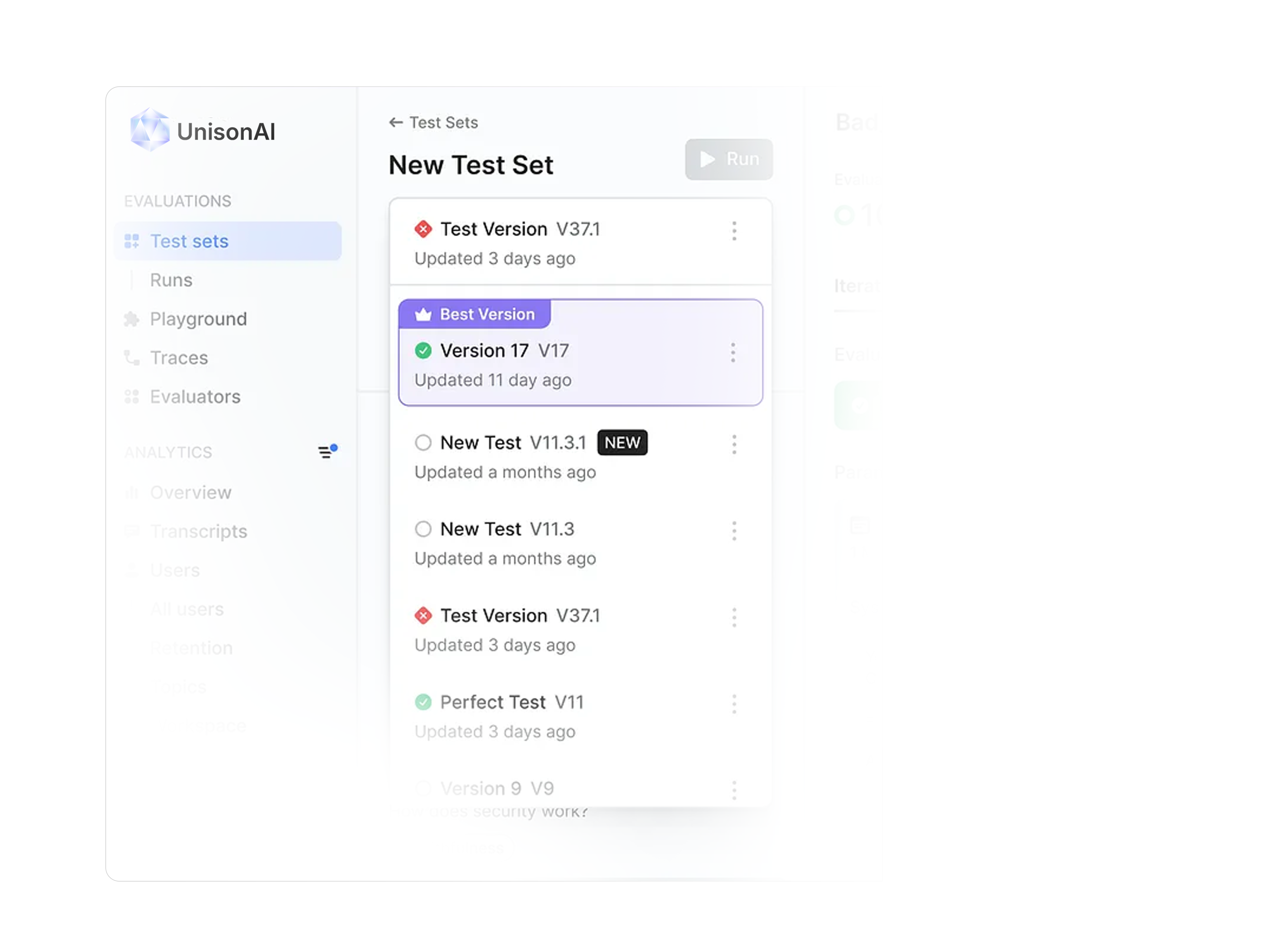 UnisonAI Hiring dashboard